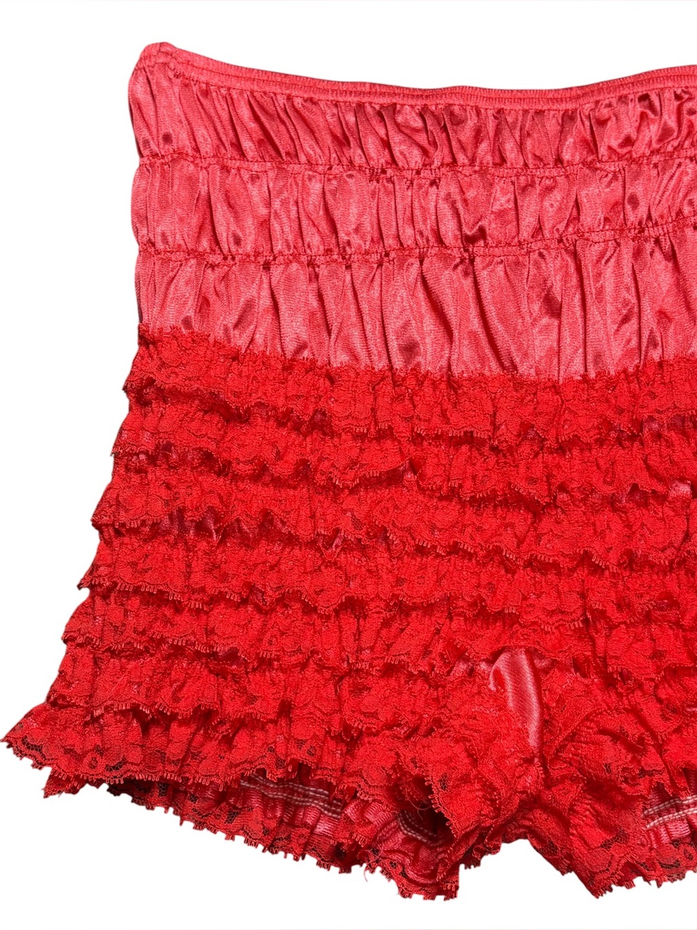 Vintage Malco Modes Red Ruffle Pettipants Bloomers M